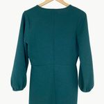 Madewell  Texture & Thread Women's Long Sleeve Tie Mini Dress Sz Small, Green Photo 6
