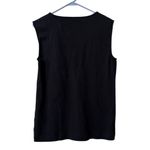 Dressbarn Black Embellished Sleeveless Top Size XL Cotton Office Business Casual Photo 1