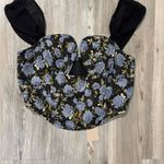 Black and Blue embroidered NWT corset top Photo 3