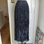 Vintage 90s crushed velvet burnout maxi skirt Blue Size M Photo 2