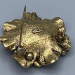 Lia Sophia Vtg Enameled Flower Brooch Pin with Bumble Bee Simulated Pearl Center Photo 6