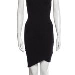 Helmut Lang $595  asymmetrical hem little black dress M Photo 5