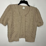 Joie  button front sweater cardigan tan trendy cottagecore women's size XS Photo 0