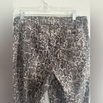 Spanx Snake Print Leggings/pants Black Brown stretch pockets large Boho cowgirl Photo 3