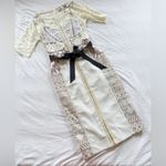 Byron Lars Carissima Sheath Dress Size 0 Ivory Lace Knit Women’s White Photo 1