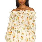 Cami NYC Cala Top in Orange Orchard  Color: Orange Orchard Size small  Retailed $264  100% linen  Photo 0