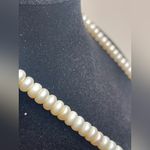 10k Yellow Gold genuine Pearl Necklace signed MP 20” Photo 9