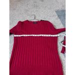 LRL Lauren Jeans Co. Red Ribbed Knit Sweater with Button Detail Photo 6