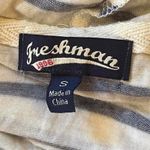 Freshman Vintage striped light long sleeve shirt with hood Size S White Photo 5