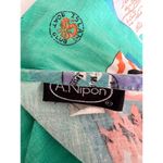 Vintage Maui Hawaii Women's Postcard Dress Teal Aqua Blue Photo 4