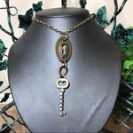 Gold Lock & Key Necklace New Photo 0
