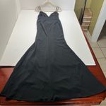 Katie May  Black Plunge Low Back‎ Saylor Gown Maxi Dress Womens Size Small NEW Photo 14