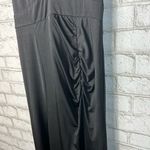 Lulus  Dress Tenth Avenue Ruched Halter Neck Gown Formal Maxi Strappy Black M Photo 7