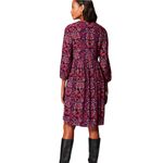 J Jill Womens Oversized Floral Peasant Dress Size 2X Boho Artsy Cottage Loose Purple Photo 7