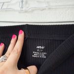 Aerie [] Black Kick It Ribbed Knit High Rise Flare Wide Leg Pants Pull On Small S Photo 9