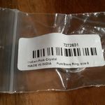 Indian Pink Crystal Platinum Bond Brass Ring (Size 9) Photo 8