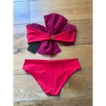 Anthro Juan De Dios Albatross Reversible Bikini Set Red Womens Size 2 XS Photo 6