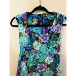 Passport Vintage Hawaiian Butterfly Floral Print Maxi Dress S SEE MEASUREMENTS Blue Photo 2