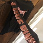 PINK - Victoria's Secret VICTORIA'S SECRET Pink Campus Long Sleeve  XS Shirt Top Logo dog - pink shimmer Photo 3