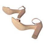 A New Day  Nude Ema Sandals Size 10 High Block Heels Square Toe neutral taupe Photo 2