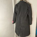 36.5  Striped Sleeve Panel Double Breasted Coat S Peacoat Trench Winter Rocker Photo 2