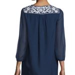 Diane Von Furstenberg  Maslyn Woven Shift Silk Dress Navy Size 2 Photo 1