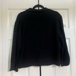 Willow Black Cardigan Cotton White Big Buttons Collared Cotton XL Lagenlook Photo 5