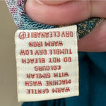 Aryeh Teal Retro Floral Knit Sweater Dress Small Colorful #festival Photo 8