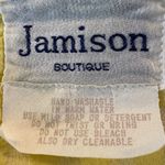 Vintage 70s Jamison Boutique Seersucker Yellow Gingham Maxi Dress Ric Rac Medium Photo 6