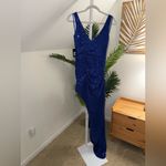 Mac Duggal 11275 Cobalt Blue Sequin-Covered Asymmetrical Cocktail Gown 4 NWT Photo 5