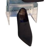 Donald Pliner Leather Shoe Pump Bootie Crepe Elastic Stretch $340 NWT Metal Heel Black Size 6 Photo 2