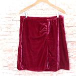 Anthropologie | Raspberry Montie Velvet Mini Skirt Photo 6