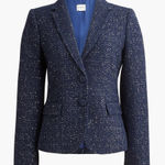 NWT J. Crew factory $228 Sequin tweed schoolboy blazer academia navy 12 Blue Photo 0
