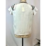 Maje Lisea Cold Shoulder Crepe Top Black White S Photo 9