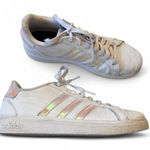 Adidas White Leather Grand Court 2 Sneakers Running Shoes Women’s 7 Athletic Photo 0