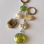 Handmade quality Czech glass beads mix unique boho fairy funky dangle earrings🌝⭐️🌀 Photo 4