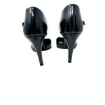 Prada  Black Patent Leather T-Strap Metallic Ombre Toe Pumps Heels EU 38.5 Photo 6