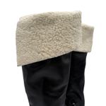 ZARA  Black Leather Knee High Boots with Shearling NWOT Size 40 / 9 Photo 2