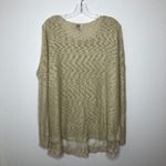 Love by Design Tan Lightweight Loose Knit Top size L Photo 3