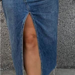 Garage  Denim Maxi Skirt Photo 0