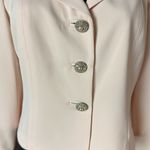 VINTAGE LIGHT PINK PETITE RHINESTONE BUTTON BLAZER DRESSY BUSINESS Photo 2