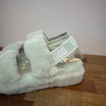 UGG Womens Oh Yeah Slippers 8‎ New in Box Baby Blue Fuzzy Soft Sling Back RMN Photo 3
