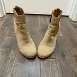 Joie  Suede Ankle Boots Tan Stacked Heel Size 38 (US 7.5-8) Photo 1