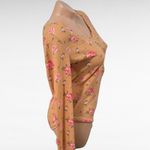 Free People  Dylan Peach Floral  Henley Bodysuit Size Medium Bohemian Beach Photo 4