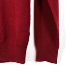 Magaschoni Knit Sweater Womens XS Maroon 100% Wool Crew Neck Academia Classic Photo 8