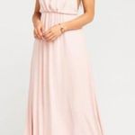 Show Me Your Mumu  Amanda Maxi Bridesmaid Dress in Dusty Blush Crisp Size L NWT Photo 0
