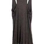 LA Made  Brown Knit Tank Dress Knit with Sweater Bottom Trim Small Photo 2