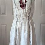 NIKIBIKI LAVENDER | BOHO White Gauzy Cross Stitched Embroidered Dress | Size Sm Photo 0