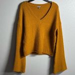 Charlotte Russe Women yellow mustard crop sweater shirt size XS Photo 0