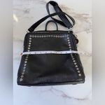 JOSEKO Black Leather Stud Rivet Crossbody Purse Shoulder Bag Vintage Multi Wear Photo 7